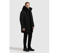 Kurzmantel KHUJO "DACHS", Herren, Gr. XXL, schwarz, 85% Polyester, 15% Baumwolle, unifarben, eingesetzt elastischer Bund mit Windstopper, Mäntel Kurzmantel (41940210-XXL) schwarz
