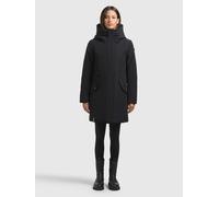Kurzmantel KHUJO "DIANCE", Damen, Gr. M, schwarz, Canvas, 100% Polyester, unifarben, regular fit hüftlang, eingesetzt elastischer Bund mit Windstopper, Mäntel Kurzmantel (49749845-M) schwarz