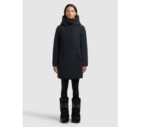 Kurzmantel KHUJO "DIANCE", Damen, Gr. S, port blau, Canvas, 100% Polyester, unifarben, eingesetzt elastischer Bund mit Windstopper, Mäntel Kurzmantel (66837244-S) port blau