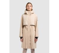 Kurzmantel KHUJO "ELSA", Damen, Gr. XL, soft beige, 100% Polyester, leicht glänzend, regular fit knielang, eingesetzt elastischer Bund mit Daumenlöchern, Mäntel Kurzmantel (26432339-XL) soft beige