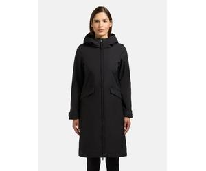Kurzmantel KHUJO "Femke2", Damen, Gr. XS (34), schwarz, Material: 100% Polyester, gerade knieumspielend, hoch geschlossener Ausschnitt, eng normaler Saum mit Druckknöpfen, Mäntel Kurzmantel, Modischer