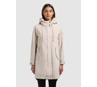 Kurzmantel KHUJO "FREYA", Damen, Gr. M, greige, Twill, 100% Baumwolle, unifarben, regular fit ca. Mitte Oberschenkel, eingesetzt Manschette verstellbar, Mäntel Kurzmantel (74740230-M) greige
