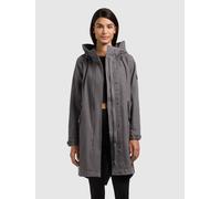 Kurzmantel KHUJO "FREYA", Damen, Gr. M, slate grau, Twill, 100% Baumwolle, unifarben, regular fit ca. Mitte Oberschenkel, eingesetzt Manschette verstellbar, Mäntel Kurzmantel (71824225-M) slate grau