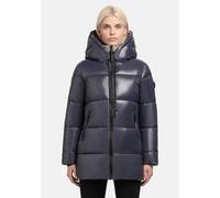 Kurzmantel KHUJO "Grana-YM", Damen, Gr. XXL (44), blau (dunkelblau), Obermaterial: 100% Nylon; Futter: 100% Nylon; Wattierung: 100% Polyester, figurumspielend Po-bedeckend, hoch geschlossener Ausschni