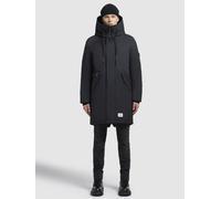 Kurzmantel KHUJO "HANT", Herren, Gr. L, dunkelblau, Web, 100% Polyester, unifarben, loose fit ca. Mitte Oberschenkel, Raglanärmel elastischer Bund mit Windstopper, Mäntel Kurzmantel (49123802-L) dunke