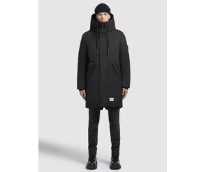Kurzmantel KHUJO "HANT", Herren, Gr. L, schwarz, Web, 100% Polyester, unifarben, loose fit ca. Mitte Oberschenkel, Raglanärmel elastischer Bund mit Windstopper, Mäntel Kurzmantel (33840037-L) schwarz