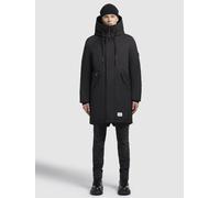 Kurzmantel KHUJO "HANT", Herren, Gr. XL, schwarz, Web, 100% Polyester, unifarben, loose fit ca. Mitte Oberschenkel, Raglanärmel elastischer Bund mit Windstopper, Mäntel Kurzmantel (33840037-XL) schwar
