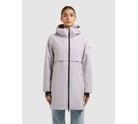 Kurzmantel KHUJO "JUNE", Damen, Gr. S, raindrops lila, Web, 100% Polyester, regular fit hüftlang, angesetztes Bündchen mit Daumenlöchern, Mäntel Kurzmantel (62833815-S) raindrops lila