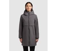 Kurzmantel KHUJO "JUNE", Damen, Gr. XXL, slate grau, Web, 100% Polyester, regular fit hüftlang, angesetztes Bündchen mit Daumenlöchern, Mäntel Kurzmantel (93003222-XXL) slate grau
