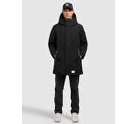 Kurzmantel KHUJO "KANN", Herren, Gr. L, schwarz, 85% Polyester, 15% Baumwolle, unifarben, regular fit Po-bedeckend, eingesetzt elastischer Bund, Mäntel Kurzmantel (99666100-L) schwarz