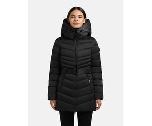 Kurzmantel KHUJO "Kina", Damen, Gr. L (40), schwarz, Obermaterial: 100% Polyester. Innenfutter: 100% Nylon. Wattierung: 100% Polyester. Beschichtung: 100% Polyurethan, tailliert Po-bedeckend, hoch ges