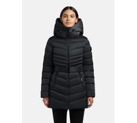 Kurzmantel KHUJO "Kina", Damen, Gr. XL (42), schwarz (grau), Obermaterial: 100% Polyester. Innenfutter: 100% Nylon. Wattierung: 100% Polyester. Beschichtung: 100% Polyurethan, tailliert Po-bedeckend, 