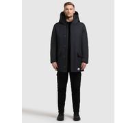 Kurzmantel KHUJO "KIRK", Herren, Gr. M, port blau, 65% Baumwolle, 35% Polyester, unifarben, regular fit hüftlang, eingesetzt Rippbündchen mit Gummizug, Mäntel Kurzmantel (24962453-M) port blau