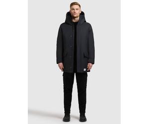 Kurzmantel KHUJO "KIRK", Herren, Gr. XXL, port blau, Web, 65% Baumwolle, 35% Polyester, unifarben, regular fit hüftlang, eingesetzt Rippbündchen mit Gummizug, Mäntel Kurzmantel (24962453-XXL) port bla