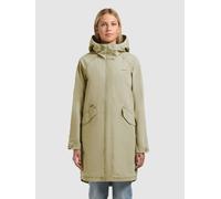 Kurzmantel KHUJO "LEAL", Damen, Gr. M, cloud grün, Web, 75% Baumwolle, 25% Nylon, unifarben, regular fit hüftlang, Raglanärmel mit Druckknopf, Mäntel Kurzmantel (23804400-M) cloud grün