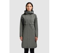 Kurzmantel KHUJO "MANAO2", Damen, Gr. M, schwarz sea grün, Web, 100% Polyester, unifarben, eingesetzt abgesteppte Kante, Mäntel Kurzmantel (51726721-M) schwarz sea grün