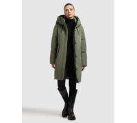 Kurzmantel KHUJO "NEAN", Damen, Gr. L, muted grün, 55% Baumwolle, 45% Polyester, unifarben, eingesetzt elastischer Bund mit Windstopper, Mäntel Kurzmantel (68790031-L) muted grün