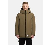 Kurzmantel KHUJO "Nedd", Herren, Gr. S (48), braun (grün), Obermaterial: 85% Polyester, 15% Baumwolle. Innenfutter: 100% Polyester. Wattierung: 100% Polyester, Basic, gerade Po-bedeckend, hoch geschlo