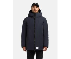 Kurzmantel KHUJO "Nedd", Herren, Gr. XL (54), blau, Obermaterial: 85% Polyester, 15% Baumwolle. Innenfutter: 100% Polyester. Wattierung: 100% Polyester, Basic, gerade Po-bedeckend, hoch geschlossener 
