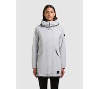 Kurzmantel KHUJO "NIKA", Damen, Gr. XL, grau (light grau), Twill, 100% Baumwolle, unifarben, regular fit hüftlang, eingesetzt abgesteppte Kante, Mäntel Kurzmantel (87993448-XL) light grau