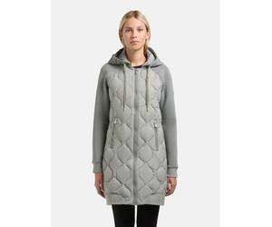 Kurzmantel KHUJO "Nora", Damen, Gr. L (40), grau (cloud grün), Obermaterial 1: 100% Nylon. Obermaterial 2: 80% Viskose, 12% Nylon, 8% Elasthan. Innenfutter: 100% Nylon. Wattierung: 100% Polyester, tai