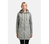 Kurzmantel KHUJO "Nora", Damen, Gr. M (38), grau (cloud grün), Obermaterial 1: 100% Nylon. Obermaterial 2: 80% Viskose, 12% Nylon, 8% Elasthan. Innenfutter: 100% Nylon. Wattierung: 100% Polyester, tai