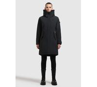 Kurzmantel KHUJO "SEMIE3", Damen, Gr. S, obrage grau, 100% Polyester, unifarben, regular fit ca. Mitte Oberschenkel, Raglanärmel Rippstrickbündchen mit Druckknöpfen, Mäntel Kurzmantel (66932916-S) obr