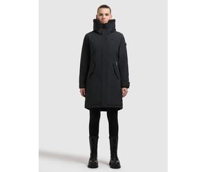 Kurzmantel KHUJO "SEMIE3", Damen, Gr. S, obrage grau, 100% Polyester, unifarben, regular fit ca. Mitte Oberschenkel, Raglanärmel Rippstrickbündchen mit Druckknöpfen, Mäntel Kurzmantel (66932916-S) obr