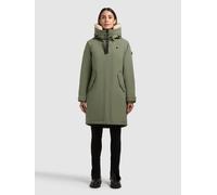 Kurzmantel KHUJO "SEMIE3", Damen, Gr. XXL, muted grün, 100% Polyester, unifarben, regular fit ca. Mitte Oberschenkel, Raglanärmel Rippstrickbündchen mit Druckknöpfen, Mäntel Kurzmantel (36526913-XXL)