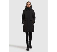 Kurzmantel KHUJO "SINA", Damen, Gr. M, schwarz, 100% Polyester, unifarben, eingesetzt elastischer Bund mit Druckknopf, Mäntel Kurzmantel (93452646-M) schwarz