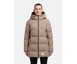 Kurzmantel KHUJO "Tanare4", Damen, Gr. XL (42), beige, Obermaterial: 100% Polyester. Innenfutter: 100% Nylon. Wattierung: 100% Polyester, tailliert Po-bedeckend, hoch geschlossener Ausschnitt, eng Bün