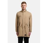 Kurzmantel KHUJO "Vito", Herren, Gr. M (50), beige (schwarz beige), Material: 70% Baumwolle, 30% Nylon. Innenfutter: 100% Baumwolle, gerade ca. Mitte Oberschenkel, hoch geschlossener Ausschnitt, Ärmel