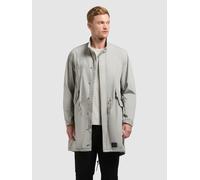 Kurzmantel KHUJO "VITO", Herren, Gr. XL, grau (cloud grün), Web, 70% Baumwolle, 30% Nylon, unifarben, regular fit hüftlang, mit Knöpfen, Mäntel Kurzmantel (77040100-XL) cloud grün