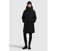 Kurzmantel KHUJO "WEBB", Damen, Gr. S, schwarz, Canvas, 100% Polyester, unifarben, regular fit, eingesetzt elastischer Bund mit Windstopper, Mäntel Kurzmantel (30856840-S) schwarz