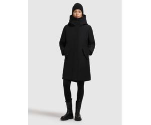 Kurzmantel KHUJO "WEBB", Damen, Gr. XS, schwarz, Canvas, 100% Polyester, unifarben, regular fit, eingesetzt elastischer Bund mit Windstopper, Mäntel Kurzmantel (30856840-XS) schwarz