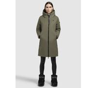 Kurzmantel KHUJO "YAAK3", Damen, Gr. S, helloliv, 100% Polyester, unifarben, regular fit ca. Mitte Oberschenkel, eingesetzt elastischer Bund mit Windstopper, Mäntel Kurzmantel (65970336-S) helloliv