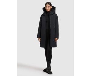 Kurzmantel KHUJO "YAAK4", Damen, Gr. S, port blau, 100% Polyester, unifarben, regular fit, eingesetzt elastischer Bund mit Windstopper, Mäntel Kurzmantel (97975664-S) port blau