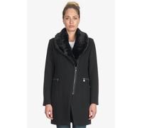 Kurzmantel LE TEMPS DES CERISES "PHILINE", Damen, Gr. L, schwarz, 50% Polyester, 50% Leinen, unifarben, normal, Mäntel Kurzmantel, mit weichem Kragen (42462354-L) schwarz