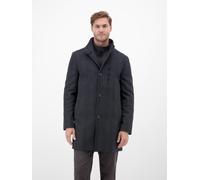 Kurzmantel LERROS, Herren, Gr. 50, classic navy, Web, Obermaterial: 60% Polyester, 30% Wolle, 10% sonstige Fasern, meliert, unifarben, gerade Po-bedeckend, Rundhals, Mäntel Kurzmantel, mit Stehkragen