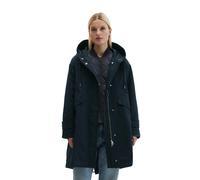 Kurzmantel MARC O'POLO "aus Organic Cotton-Twill", Damen, Gr. 46, deep night blau, Obermaterial: 100% Baumwolle; Futter: 100% Baumwolle, unifarben, regular fit, Mäntel Kurzmantel (12668249-46) deep ni