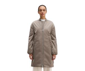 Kurzmantel MARC O'POLO "aus recyceltem Polyester", Damen, Gr. 40, beige (stone taupe), Obermaterial: 100% Polyester, unifarben, regular fit, Mäntel Kurzmantel (68001012-40) stone taupe