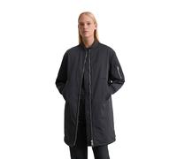 Kurzmantel MARC O'POLO "aus recyceltem Polyester-Twill", Damen, Gr. 32, blau (deep night blau), Obermaterial: 100% Polyester, unifarben, regular fit, Strickbündchen, Mäntel Kurzmantel (51991505-32) de