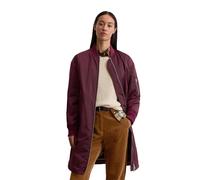 Kurzmantel MARC O'POLO "aus recyceltem Polyester-Twill", Damen, Gr. 32, lila (aubergine rot), Obermaterial: 100% Polyester, unifarben, regular fit, Strickbündchen, Mäntel Kurzmantel (93004467-32) aube