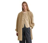 Kurzmantel MARC O'POLO "aus weichem Curly-Plüsch", Damen, Gr. 38, soft mocca, Obermaterial: 100% Polyester; Füllung: 100% Polyester; Futter: 100% Polyester, unifarben, loose fit, Mäntel Kurzmantel (34