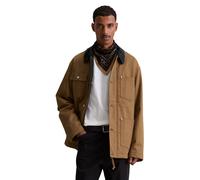 Kurzmantel MARC O'POLO DENIM "mit Kontrastkragen aus Cord", Herren, Gr. M, wood grain, Obermaterial: 98% Baumwolle, 2% Elasthan; Futter: 100% Polyester, unifarben, relaxed fit, Mäntel Kurzmantel (8825