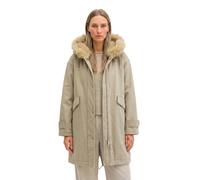 Funktionsmantel MARC O'POLO "mit abnehmbarem Fake-Fur-Kragen", Damen, Gr. 44, beige (earthy taupe), Obermaterial: 100% Baumwolle. Futter: 100% Polyester, unifarben, relaxed fit, Mäntel (46536055-44) e