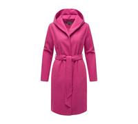 Kurzmantel MARIKOO "Kailii", Damen, Gr. XS, rosa (sweet berry), 90% Polyester, 10% Viskose, Mäntel Kurzmantel, Eleganter Wickel Mantel mit Taillengürtel und Oversized Hood Kapuze (54516139-XS) sweet b