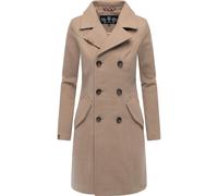 Kurzmantel MARIKOO "Nanakoo", Damen, Gr. M (38), beige (helltaupe), Oberstoff: 90% Polyacryl, 8% Viskose, 2% Elasthan. Futter: 100% Polyester. Ärmelfutter: 100% Polyester, figurumspielend ca. Mitte Ob