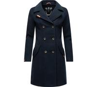 Kurzmantel MARIKOO "Nanakoo", Damen, Gr. M (38), blau (navy), Oberstoff: 90% Polyacryl, 8% Viskose, 2% Elasthan. Futter: 100% Polyester. Ärmelfutter: 100% Polyester, figurumspielend ca. Mitte Obersche