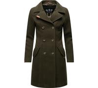 Kurzmantel MARIKOO "Nanakoo", Damen, Gr. S (36), grün (dunkelgrün), Oberstoff: 90% Polyacryl, 8% Viskose, 2% Elasthan; Futter: 100% Polyester; Ärmelfutter: 100% Polyester, figurumspielend ca. Mitte Ob